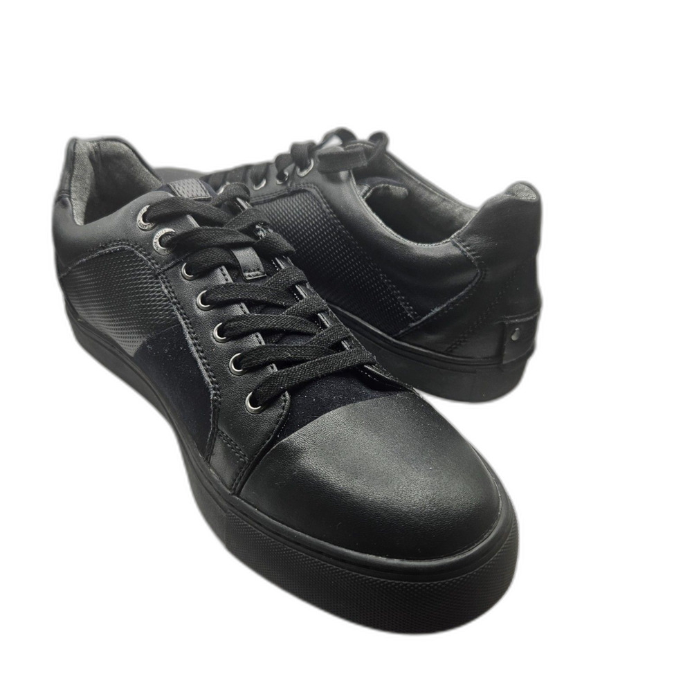 NWOT Leather Steve Madden Mister Sneakers Black Size 10 Men's